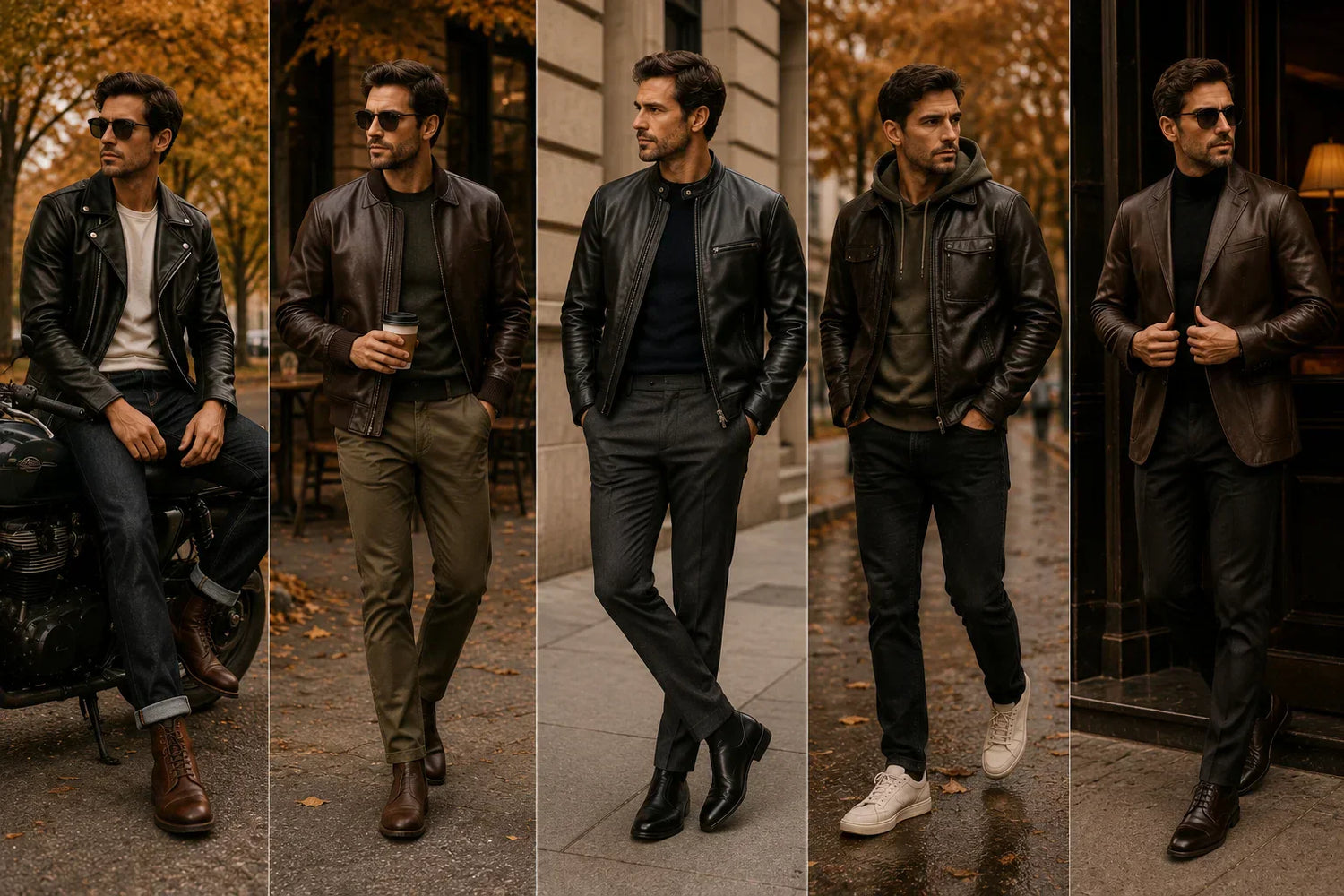 Men's Fall Leather Jacket Outfits: 5 Combinations That Actually Work