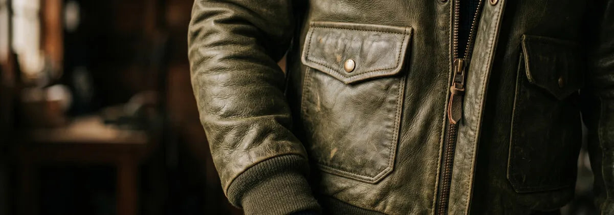 Blousons Bomber en Cuir pour Homme