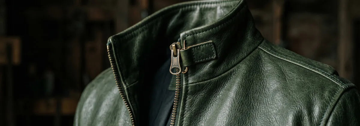 Vestes en Cuir Vert pour Homme