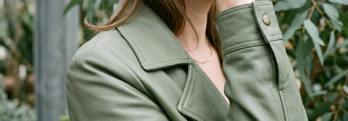 Grüne Damen-Lederjacken