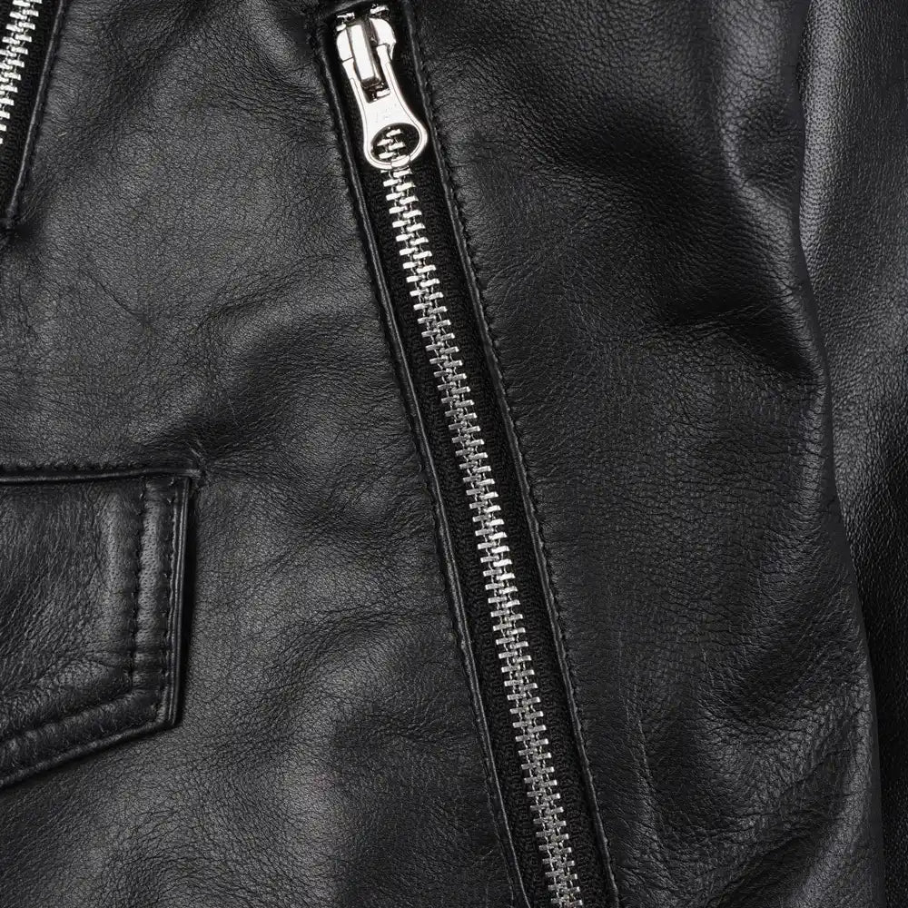 ASYMMETRISCHER ZIP, SCHMALER BIKER-SCHNITT