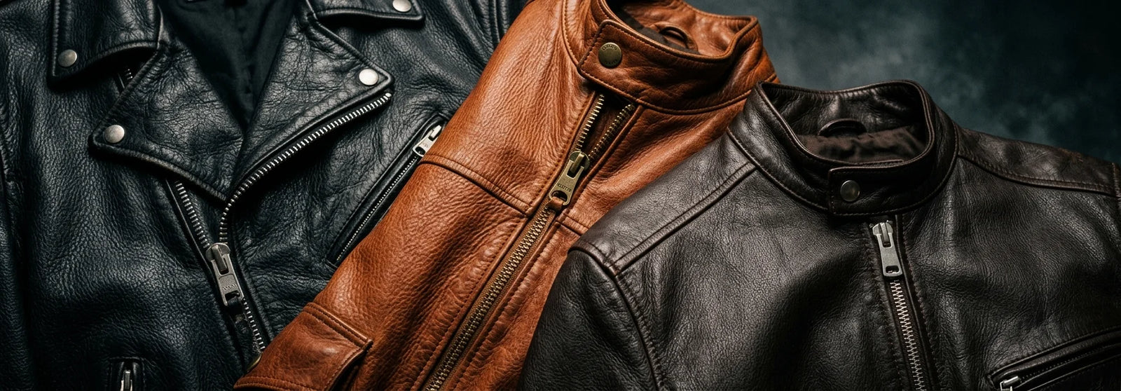 Vestes en cuir tendance — Cuir d'agneau véritable